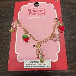Strawberry Shortcake Charm Bracelet - Gold and Pink
